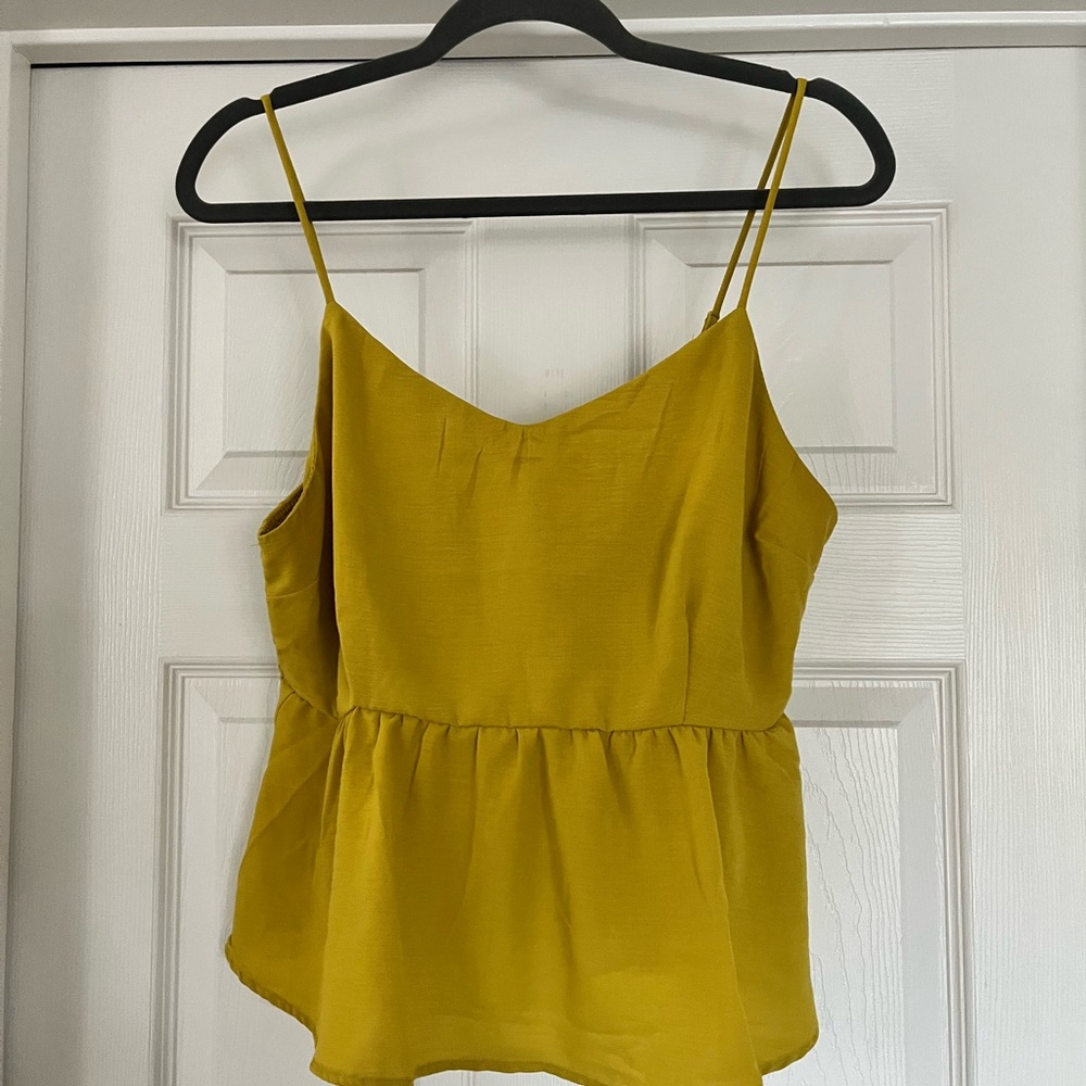 Women's Mustard Yellow Sleeveless Top